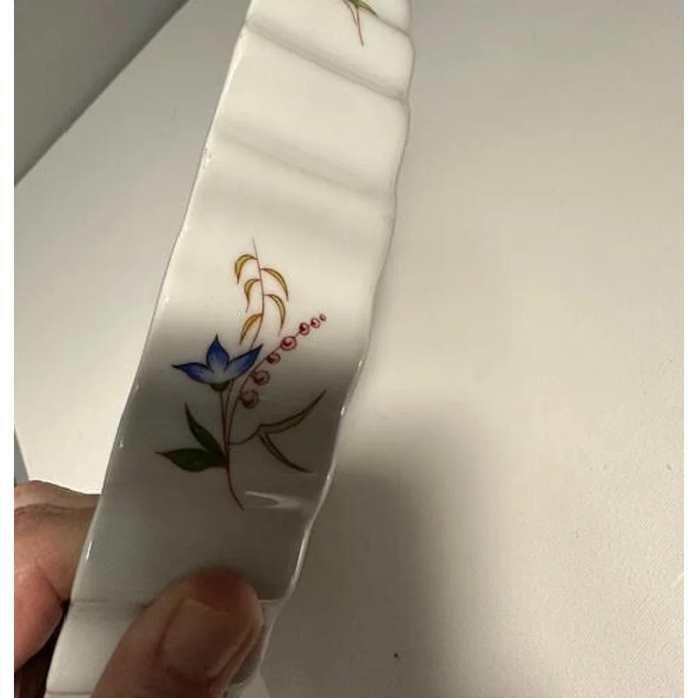 Cordon Bleu France Porcelain Quiche Tart Dish Floral Scalloped 10 Inch Round